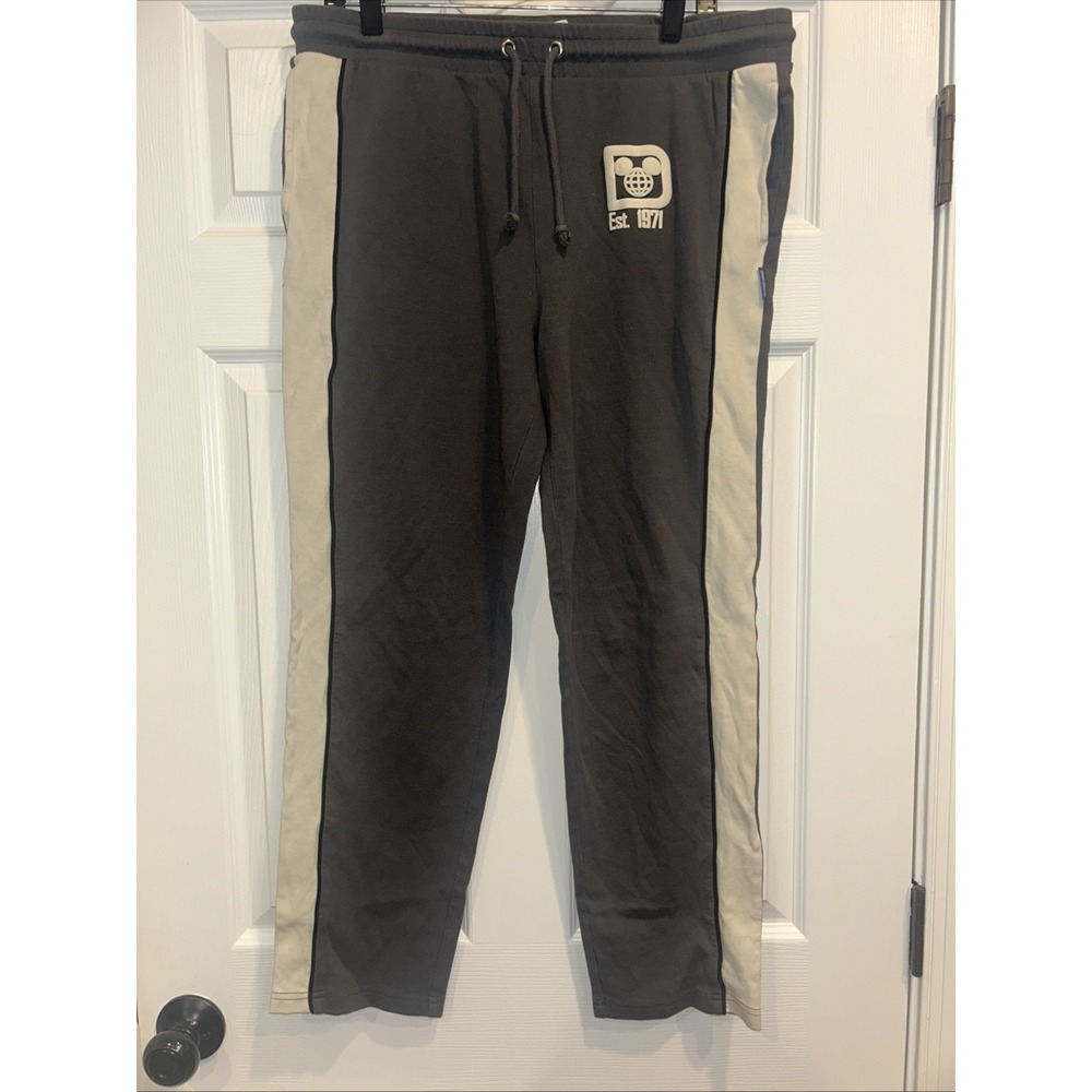 Disney Spirit Jersey Pants Adult Large Track Sweatpants Elastic Waist Pockets‎